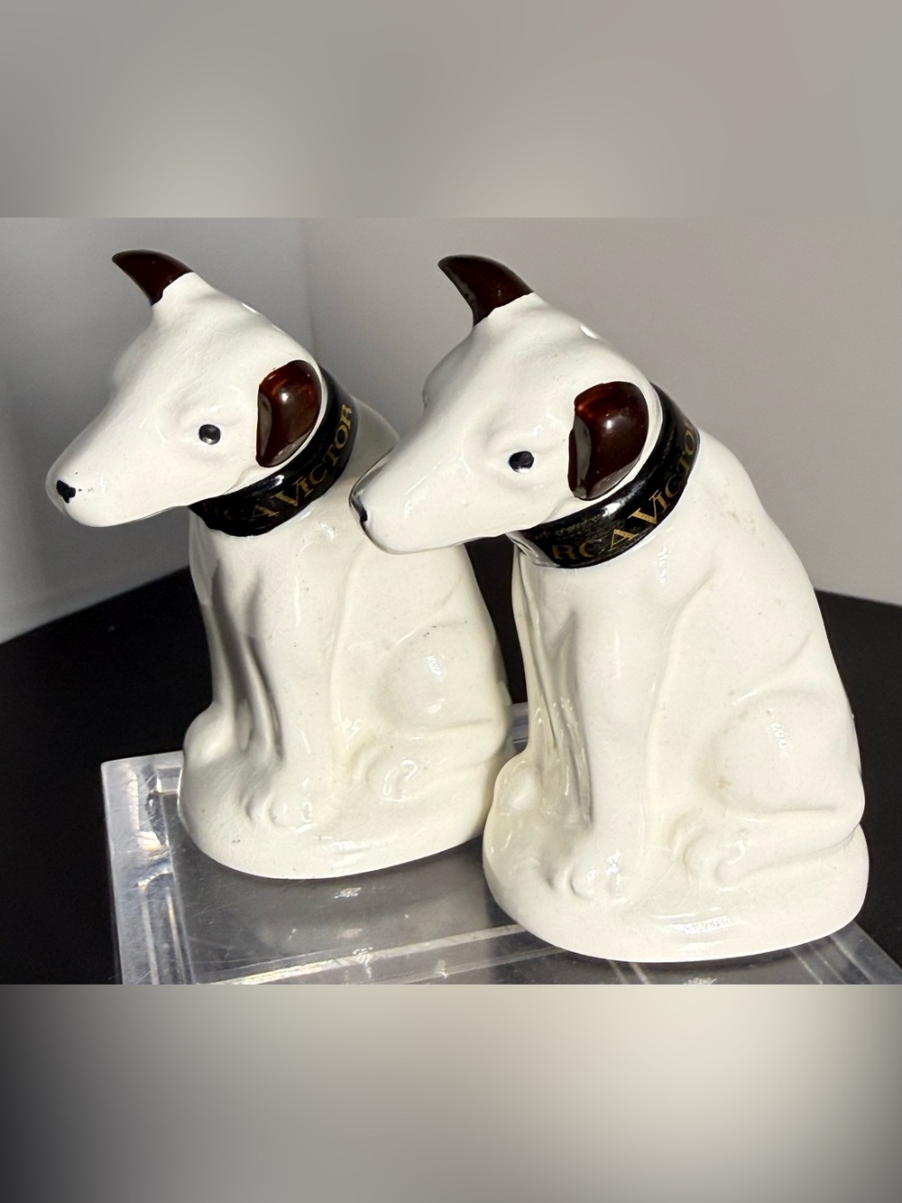 Vintage RCA Victor "Nipper the Dog" Salt & Pepper Shakers Set.